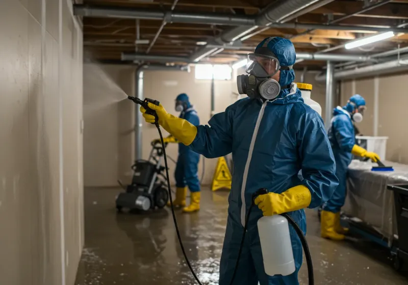 Basement Sanitization and Antimicrobial Treatment process in Taylor, MI