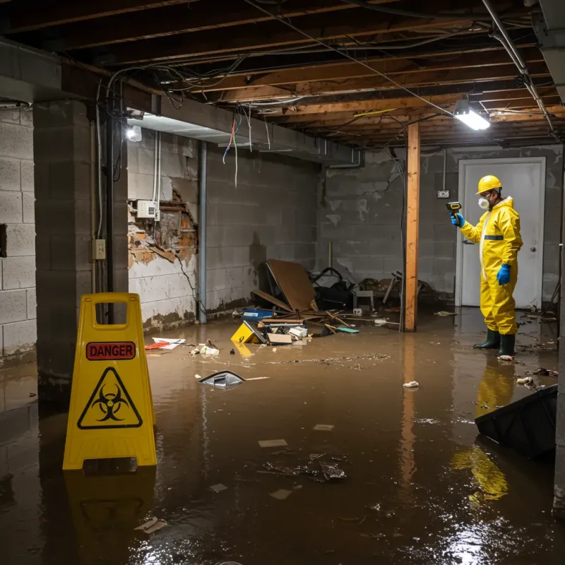 Flooded Basement Electrical Hazard in Taylor, MI Property